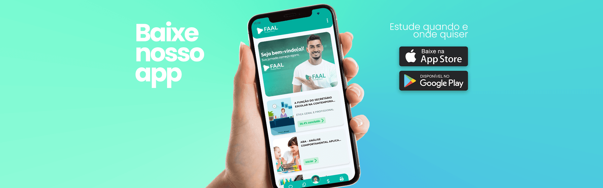 Baixe nosso app e estude quando e onde quiser.